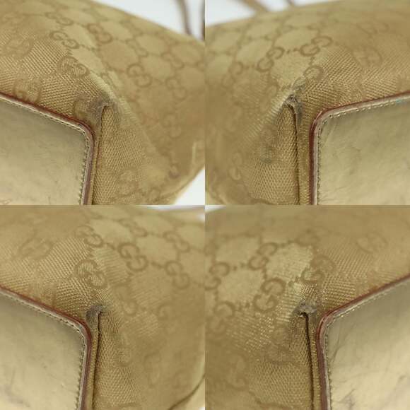 GUCCI GG Canvas Shoulder Bag Gold Tone Gold 0021099 - Picture 10 of 12